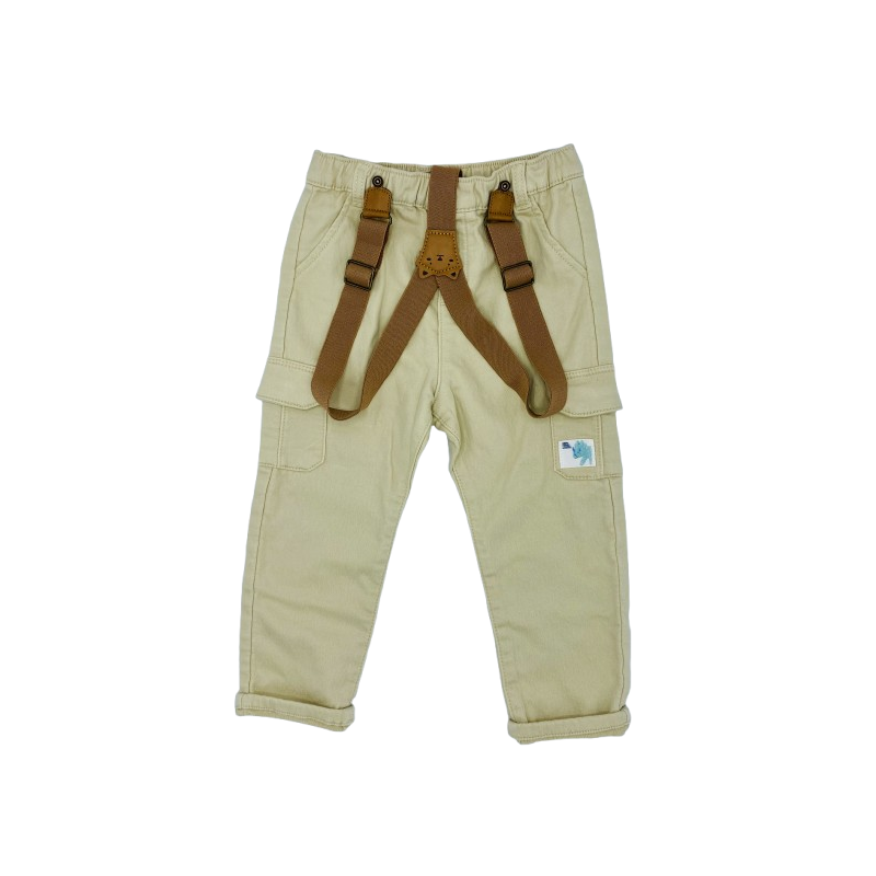 PANTALON SALOPETTE BEIGE