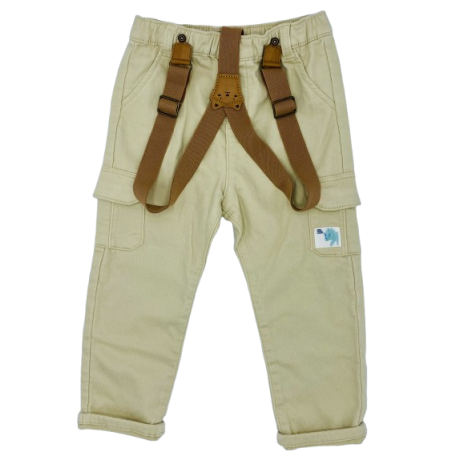 PANTALON SALOPETTE BEIGE