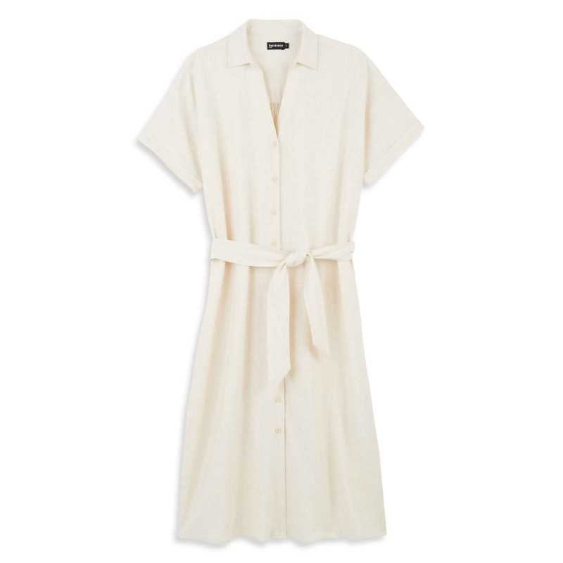 ROBE LIN BEIGE