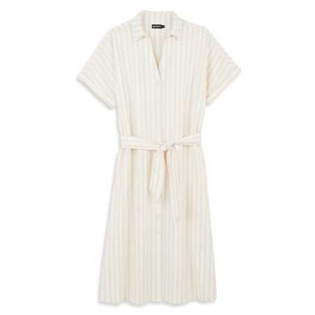 ROBE LIN ECRU