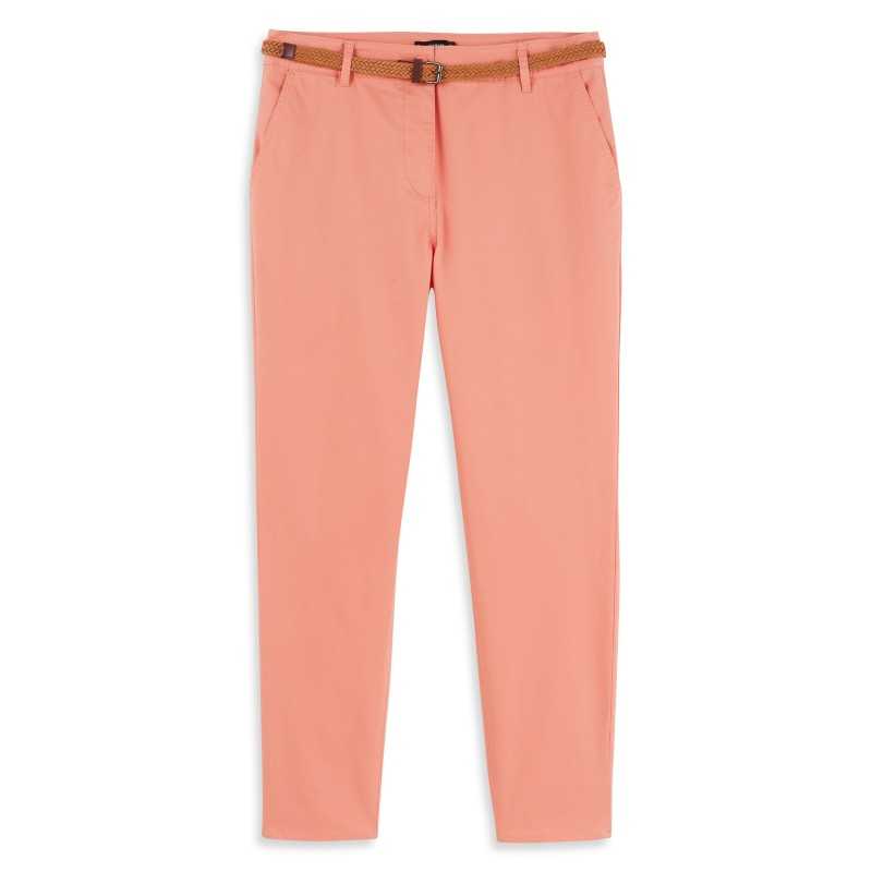 PANTALON DECONTRACTE ROSE AVEC CEINTURE