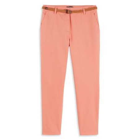 PANTALON DECONTRACTE ROSE AVEC CEINTURE