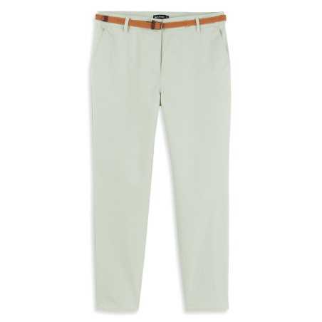 PANTALON DECONTRACTE VERT TURQUOISE AVEC CEINTURE