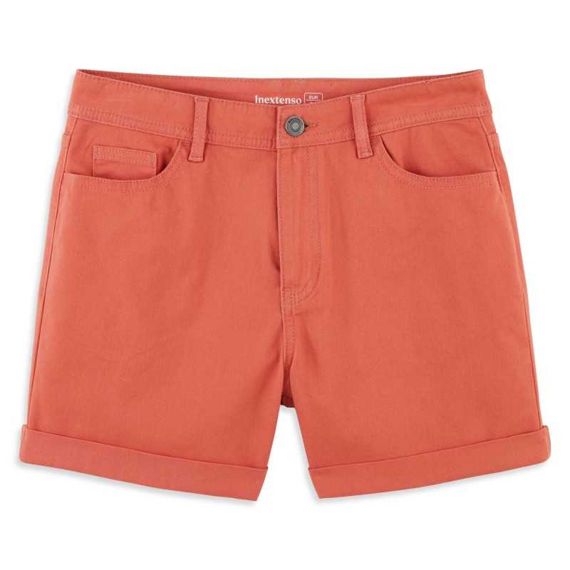 SHORT JEAN REVERS ROUGE BRIQUE