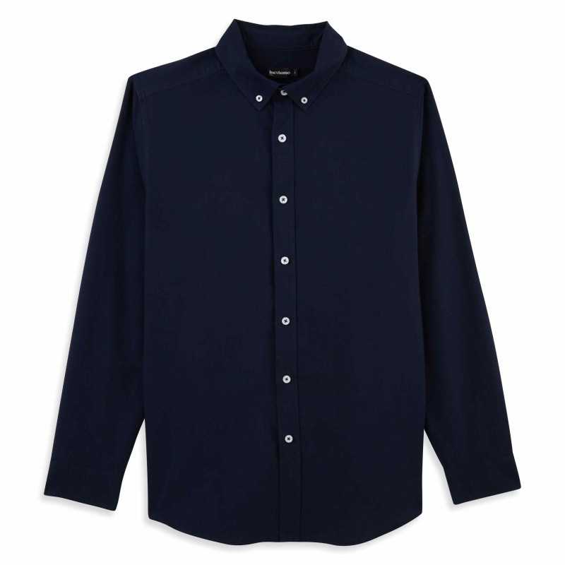 CHEMISE CASUAL MANCHES LONGUES MARINE