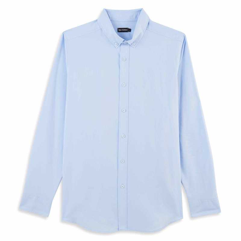 CHEMISE CASUAL MANCHES LONGUES BLEU PALE
