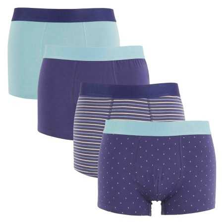 BOXER HOMME BLEU-MARINE LOT x 4