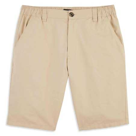 BERMUDA CHINO TAILLE SEMI ÉLASTIQUE BEIGE