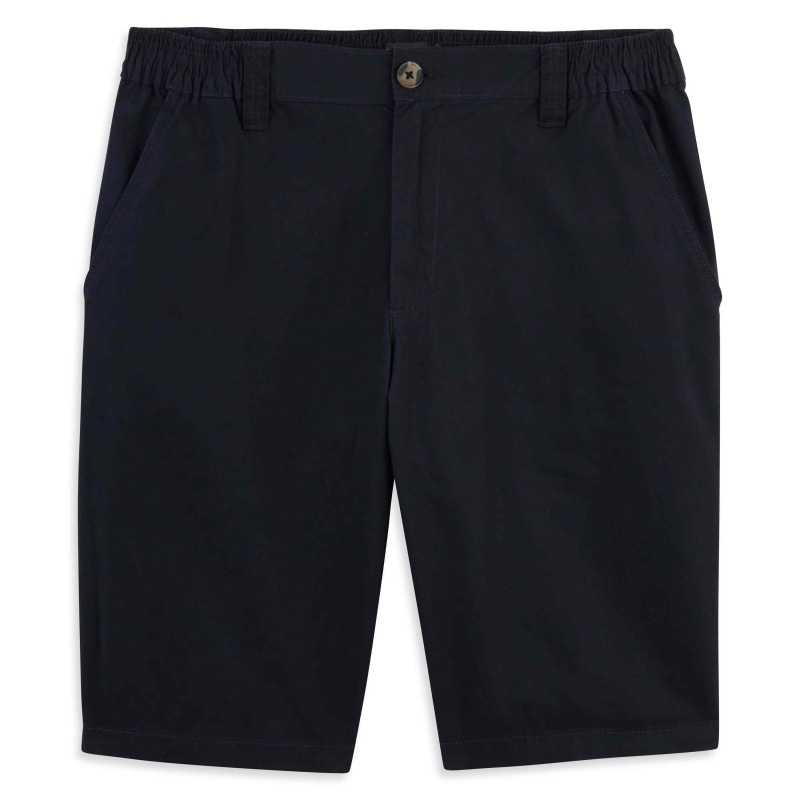 BERMUDA CHINO TAILLE SEMI ÉLASTIQUE MARINE