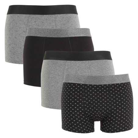 BOXER HOMME NOIR-GRIS LOT x 4