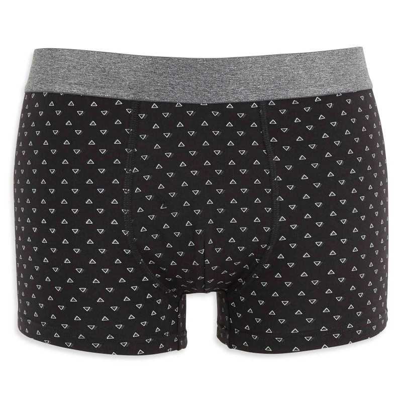 BOXER HOMME NOIR-GRIS LOT x 4
