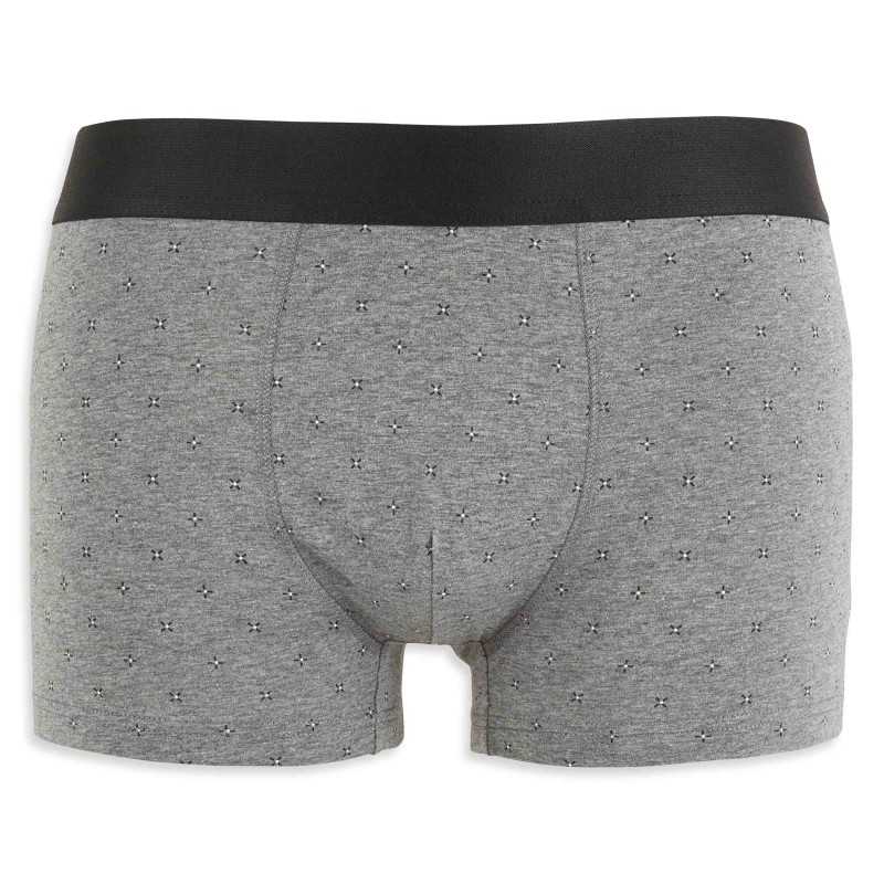 BOXER HOMME NOIR-GRIS LOT x 4