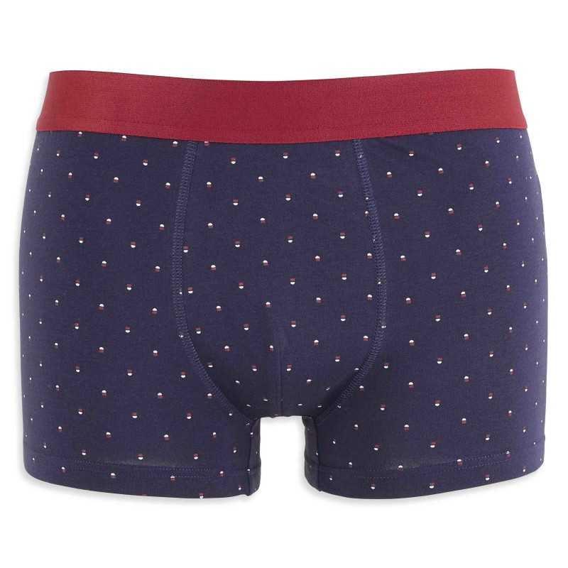 BOXER HOMME BLEU-ROUGE LOT x 4